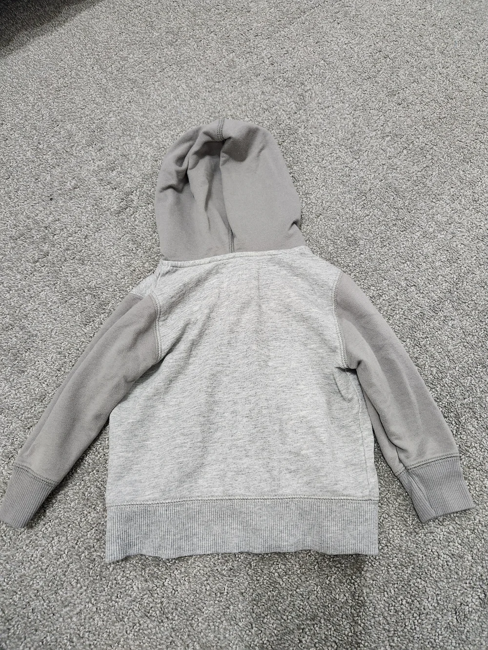 Old Navy Gray Hooded Zip-Up Sweatshirt with 'ON' Applique 18-24mth